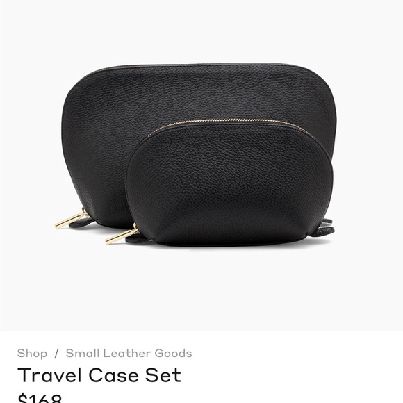 Cuyana Burgundy Leather Cosmetic Bag Set - Picture 10 of 10